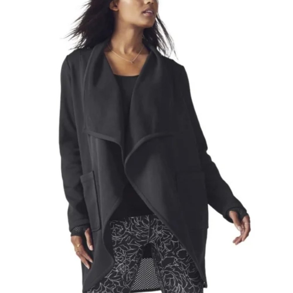 Fabletics Eugenia Wrap Mesh Open-Front Cardigan N… - image 1